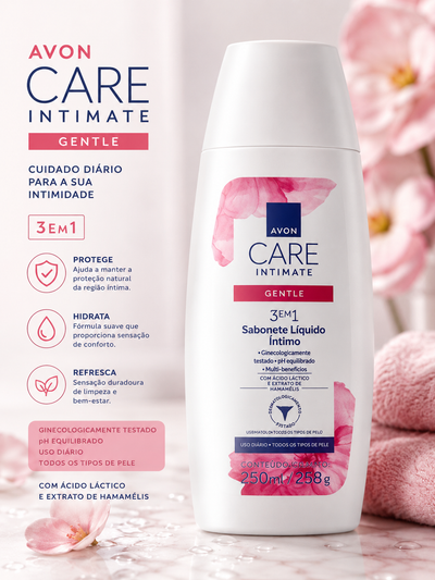 Avon Care Intimate Gentle 3 Em 1 Sabonete Líquido 250ml